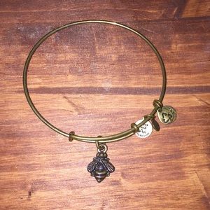 Gold Alex and ani bee bracelet